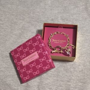 Juicy Couture Pink and Gold Charm Bracelet